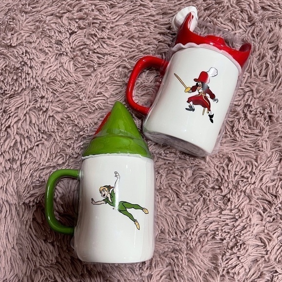 Rae Dunn Disney Set Peter Pan and Captain Hook Mug Set - Picture 3 of 5